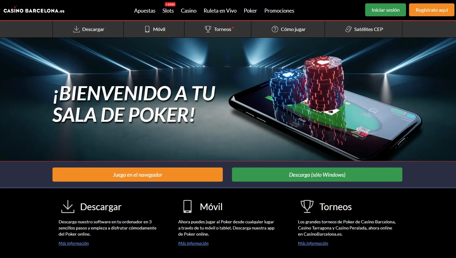 Casino Barcelona interface