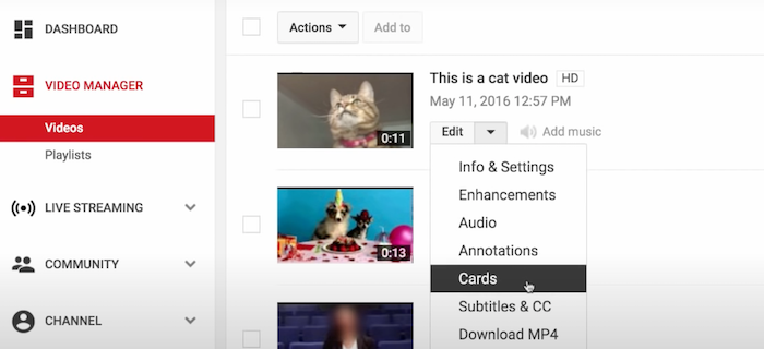 CTA de optimización de auditoría de YouTube