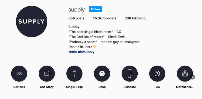 Las mejores biografías de Instagram para empresas de comercio electrónico - MVMT