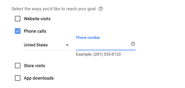 Cómo crear anuncios de solo llamada en Google: cuadro de llamada telefónica
