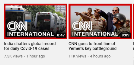 Ejemplo de miniatura de YouTube de CNN 