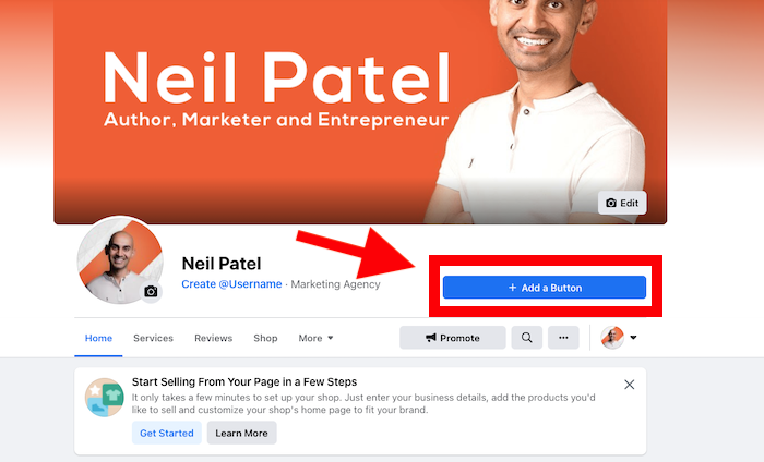 Cómo crear una página comercial de Facebook: agregue un botón de CTA a su página