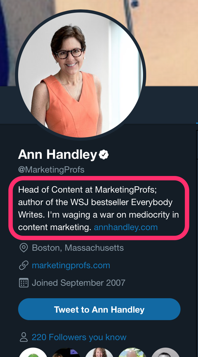 Ann Handley MarketingProfs Guía para seguidores de Twitter
