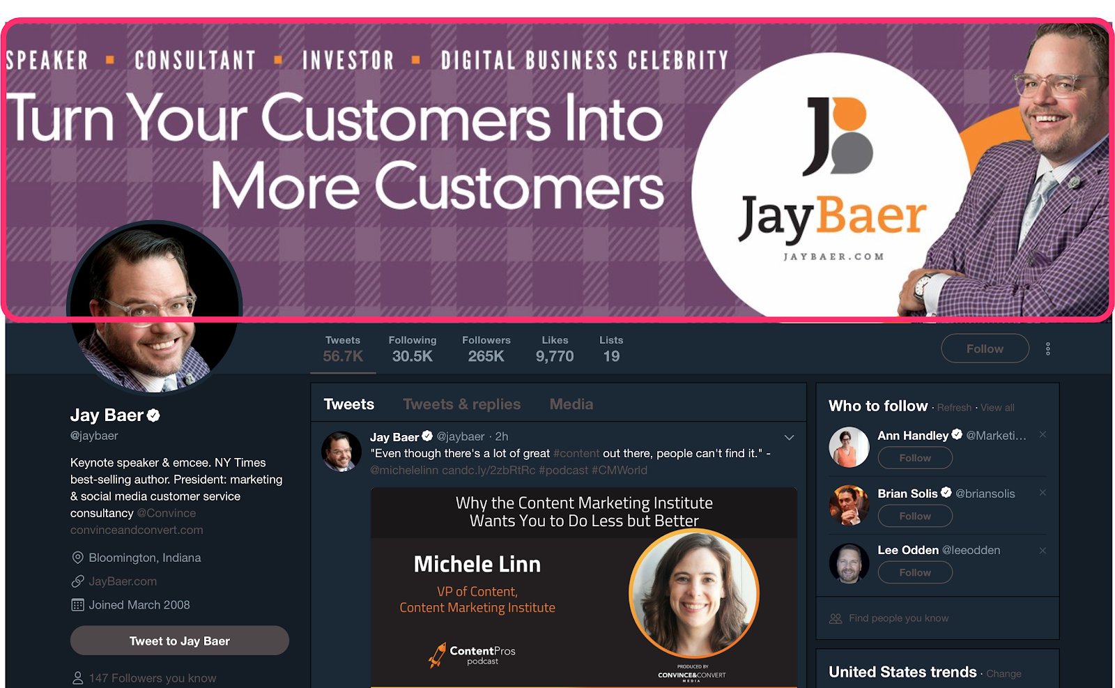 Jay Baer Jaybaer Guía de seguidores de Twitter