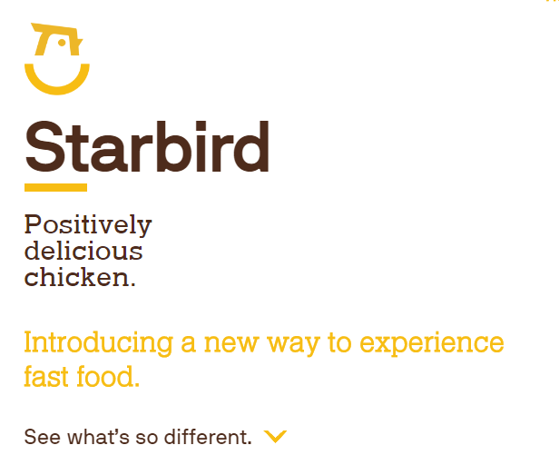 Ejemplo de typogrpahy de Starbird cómo establecer la credibilidad de un sitio web 